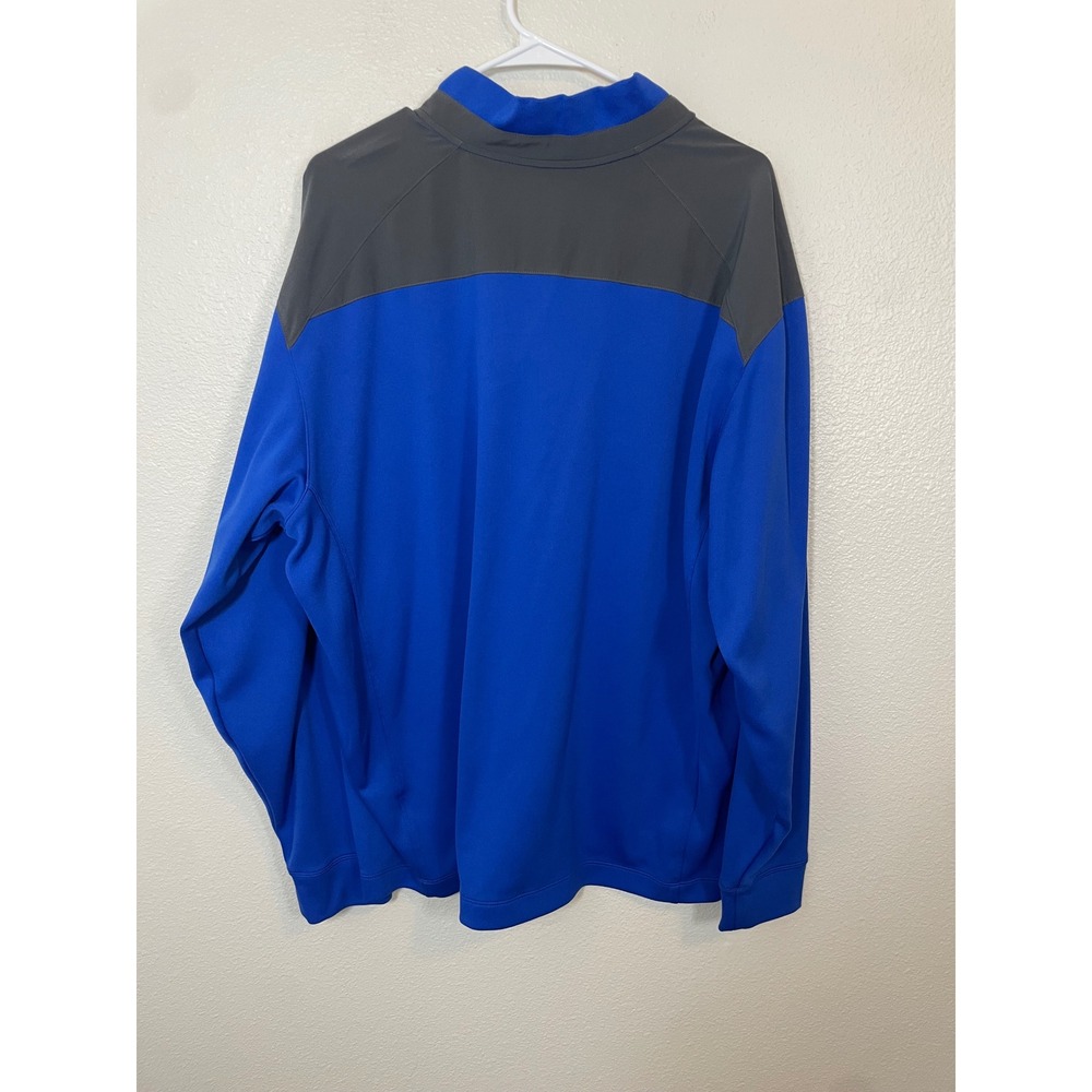 Nike Golf Tour Performance Mens XXL‎ Blue Gray Quarter Zip Dri-FIT Pullover EUC - Picture 2 of 7